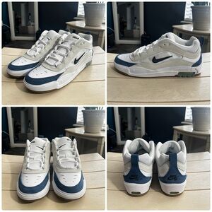 Nike SB Ishod Wair 2 White Navy Gum Skate Shoes Size 11.5 DS New Damaged Box